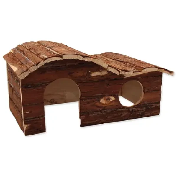 Small Animals Domek Kaskada dřevěný s kůrou 43cm (455-30155)