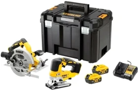 DeWalt DCK2012P2T-QW / Aku set nářadí / kotoučová pila přímočará pila / 18V / 2x 5Ah / kufr (DCK2012P2T-QW)