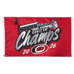 Wincraft Vlajky Carolina Hurricanes NHL 2026 Stanley Cup Champions Locker Room On-Ice Single-Sided Deluxe