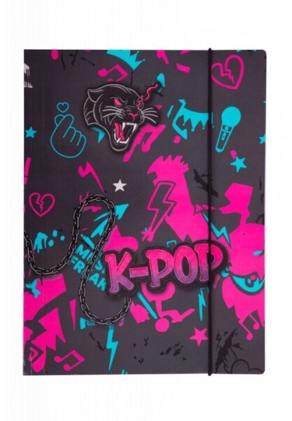 K-POP Desky s gumou A4 Dark