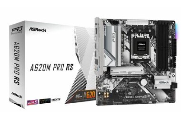 ASRock A620M Pro RS / AMD A620 / DDR5 / SATA III / USB / GLAN / M.2 / sc. AM5 / mATX (90-MXBLN0-A0UAYZ)