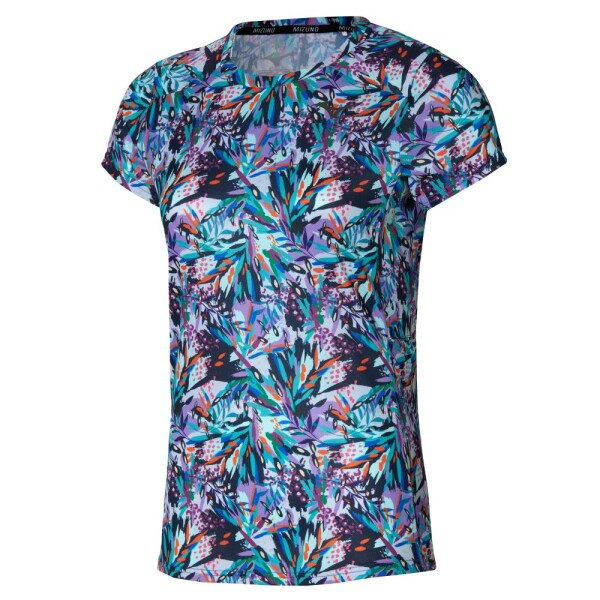 Běžecké tričko Mizuno Two Loop Tee Print 32GAA20598 Velikost textilu: M
