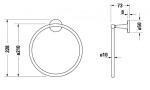DURAVIT - Starck T Držák ručníku, zlatá 0099473400