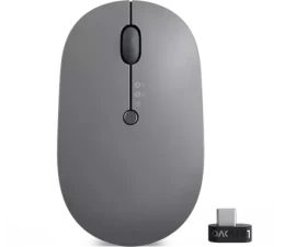 Lenovo Go Wireless Multi-Device šedá / Bezdrátová myš / 2400 DPI / 2.4GHz USB-C dongle / Bluetooth (GY51C21211)