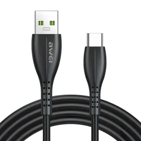 AWEI CL-115T černá / Datový kabel / USB-A - USB-C / 1 m / Rychlé nabíjení 2,4 A (CL-13)