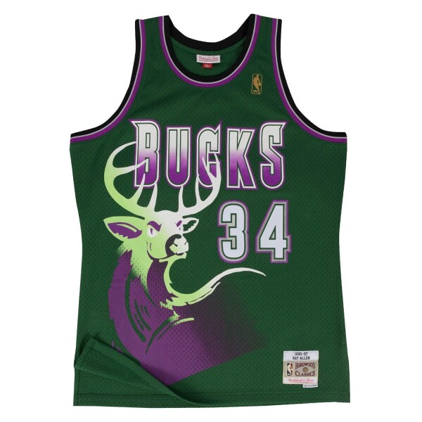 Mitchell & Ness Pánský dres Milwaukee Bucks NBA Ray Allen #34 1996-97 Swingman - Zelená Velikost: M