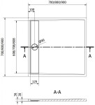 MEXEN - Amon čtvercová sprchová vanička SMC 90 x 90, černá 4F709090