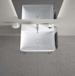DURAVIT - DuraSquare Umyvadlo 60x47 cm, bez přepadu, s otvorem pro baterii, DuraCeram, bílá 2353600041