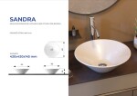 Aquatek - SANDRA kruhové umyvadlo 42 x 42 x 14,5 cm SANDRA