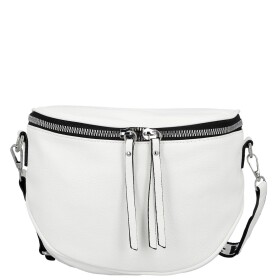 Módní dámská koženková ledvinka/crossbody Pola, bílá