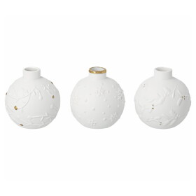 Räder Porcelánová vánoční váza Bulb – set 3 ks, bílá barva, porcelán