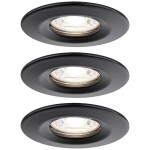 Paulmann 92907 Whirl LED vestavné svítidlo, LED, pevně vestavěné LED, 4.9 W, hliník (kartáčovaný), saténová, sada 3 ks