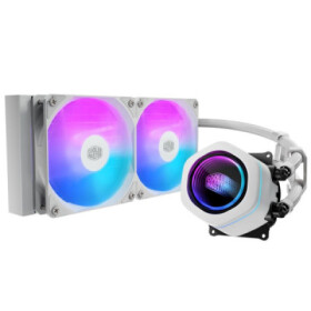 Cooler Master vodní chladič MasterLiquid Core Nex Digital 240 White ARGB, 2x 120mm, ARGB, LGA1851, AM5, Bílá EDF_1566581