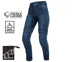 Dámské kalhoty Trilobite Parado doublelayer Aaaa slim fit jeans blue level 2 (prodloužené) - 32 / modrá
