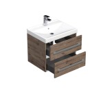 Koupelnová skříňka s umyvadlem SAT Cube Way 60x53x46 cm dub Wellington mat CUBE46602DWVER CUBE46602DWVER