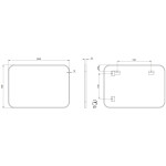 SAPHO - AROWANA zrcadlo v rámu 100x70cm, černá mat AWB1070