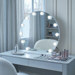 REA - Zrcadlo LED HOLLYWOOD White 50 cm HOM-12016