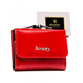 Trendy dámská mini kožená peněženka Haidis, červená