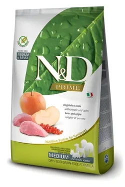 ND Prime Wild Boar Apple Adult Medium Maxi 12 kg / Granule pro psy / pro středně velká a velká plemena (PND1200037)