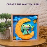 OKTO Modelování Malý svět v rámečku motiv "Zajíček na měsíci" 21x21 cm, OKTO, W051113