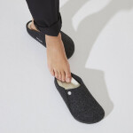 Dámské/pánské zateplené pantofle Birkenstock Anthracite wool felt narrow narrow (1015084) 37