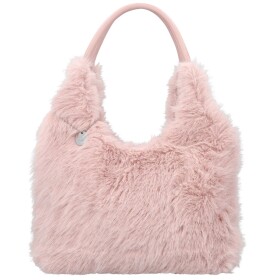 Módní dámská plyšová kabelka do ruky Viorica, růžová