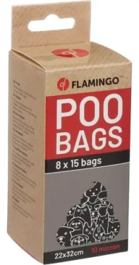 Flamingo Basic Heady Sáčky na exkrementy černé 8x15ks (FLA-524189)