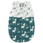 Petitcollin Spací vak zeleno-bílý pro panenky 36-40 cm