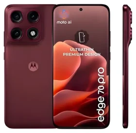 Motorola EDGE 70 Pro 8+256 GB Pantone Zinfandel Red / Chytrý telefon / 6.78" AMOLED 144Hz / MediaTek Dimensity 8500