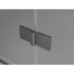 MEXEN/S - Lunar-F L sprchový kout skládací dveře pravá 70 x 70, transparent, grafit kartáčovaná 836L-070-070-66-00-P