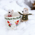 GREEN GATE Latte cup Joanni White 300 ml, multi barva, porcelán 300ml