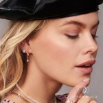Royal Fashion peckové náušnice 14k zlato Vermeil GU-DR190437E-ROSEGOLD-MOONSTONE