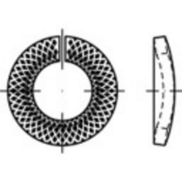 Podložka pérová 20 mm 30.6 mm pružinová ocel pozinkované 100 ks TOOLCRAFT 159466