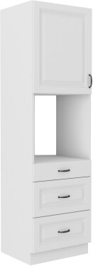 Vysoká skříňka pro vestavnou troubu Stilo 60 DPS-210 3S 1F - Premium Box Barva korpusu: Bílá, Barva dvířek: Bílá