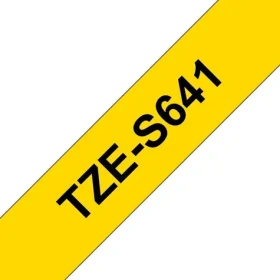 Brother TZE-S641 žlutá/černá / Kazeta s páskou / Laminovaná / Silně lepící / 18 mm / 8 m (TZE-S641)