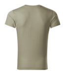 Slim Fit V-neck tričko pánské světlá khaki 2XL