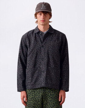 Service Works Patterned Easy Chef Shirt Black Leopard L