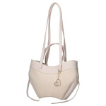 Stylová semišová kabelka na rameno LB Andrea, béžová