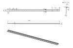 SAPHO - Spádová lišta, pravá, výška 10, délka 1200, nerez mat SPD1210-P