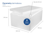 Termoboxy CZ & SK Polystyrenový termobox 113L/89kg - bazar, Bílá