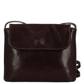 Trendy dámská kožená crossbody kabelka Georga, tmavě hnědá