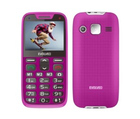 EVOLVEO EasyPhone XR, mobilní telefon pro seniory s nabíjecím stojánkem, růžová EDF_547142