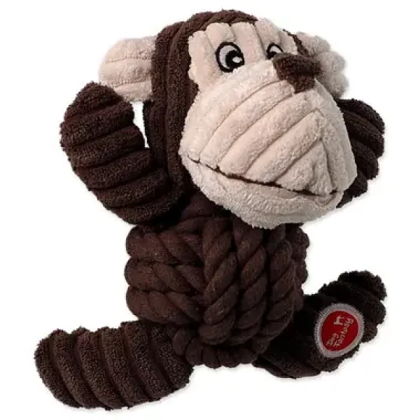 Dog Fantasy Hračka - Safari opice s uzlem pískací 18cm (124-11052)