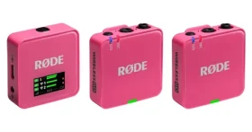 Rode Wireless GO Gen 3 růžová (WIGOGEN3PIN) / Bezdrátový mikrofonní systém / 2x vysílač a 1x přijímač / 3.5mm jack (WIGOGEN3PIN)