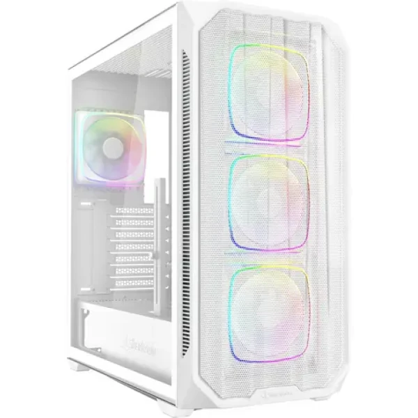 Sharkoon AK5M RGB bílá / ATX / 2x USB 3.2 / 1x USB-C / 4x 120mm / bez zdroje / průhledná bočnice (4044951041688)