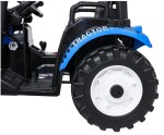 Mamido Dětský elektrický traktor MEGA D68 24V s přívěsem modrý