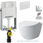 GEBERIT KOMBIFIXBasic vč. bílého tlačítka DELTA 50 + WC LAUFEN PRO RIMLESS + SEDÁTKO 110.100.00.1 50BI LP1