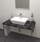 SAPHO - AVICE deska pod umyvadlo 90x50cm, tl.5cm, štípaný kámen AV099