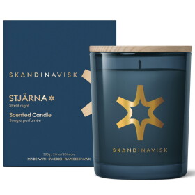 Skandinavisk STJÄRNA Gold 200 g - SKANDINAVISK Vonná svíčka ve skle STJÄRNA Gold (hvězda) 200 g – speciální edice, modrá barva