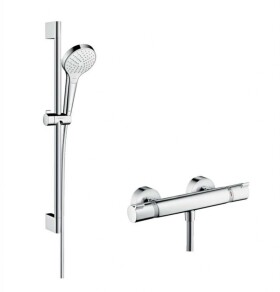 HANSGROHE - Croma Select S Sprchový set Vario s termostatem, 3 proudy, sprchová tyč 65 cm, bílá/chrom 27013400